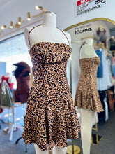 Load image into Gallery viewer, Vivienne Leopard Print Flowy Tie Back Mini Dress
