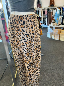 Roxy Brown and Black Cheetah Animal Print Pajama Pants