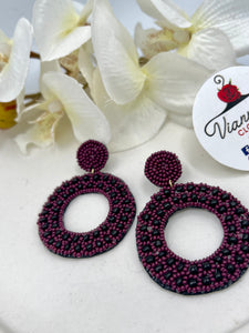 Abigail Black and Burgundy Earrings