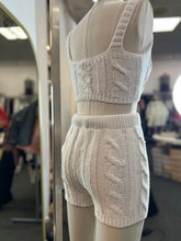 Load image into Gallery viewer, Tatiana White Cable Knit 2 Pc Shorts Set