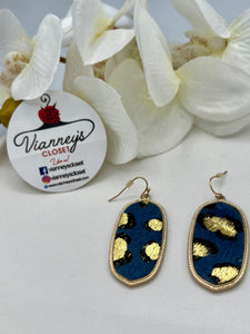 Alanna Animal Print with Gold Tone Earrings