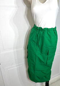 Gina's Green or Violet Long Parachute Skirt