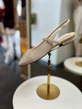 Load image into Gallery viewer, Tiffany Nude or Black Sling Back Flat Shoes