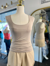 Load image into Gallery viewer, Hailey Fog, Olive, Slate Blue, Black Square Neck Wide Sholder Sleeveless Top