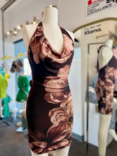 Load image into Gallery viewer, Sasha Brown Floral Backless Mini Dress
