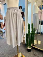 Load image into Gallery viewer, Olivia Flattering Elastic Waistband Delicate Front Button Details Maxi Skirt