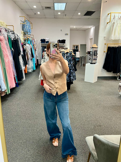 Glenda Medium Wash High Rise Wide Leg Jeans