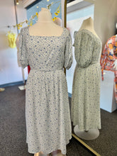 Load image into Gallery viewer, Delilah White and Blue Flowy Midi Dress