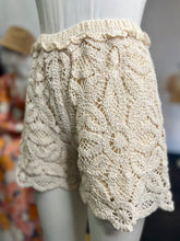 Load image into Gallery viewer, Irinna Beach Crochet Style Ivory or Black Short