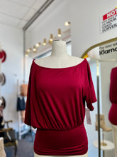 Load image into Gallery viewer, Sabrina Off Shoulder Short Sleeve Ruched Soft Stretchy Top