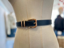 Load image into Gallery viewer, Tannia White or Navy Blue Leather Adjustable Belt