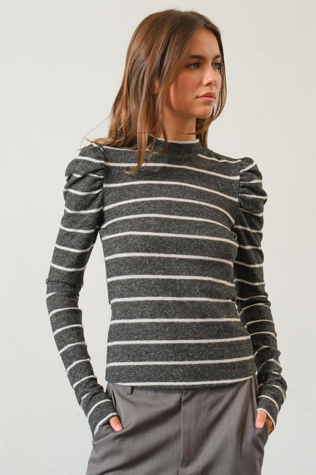 Bethany Brushed Knit Long Sleeve Top