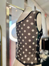 Load image into Gallery viewer, Pamela Polka Dots Mesh Top