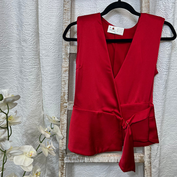 Serenna Red or Black Surplice Vest