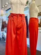 Load image into Gallery viewer, Leslie Orange Wide Leg Palazzo Pants w/ Gold Hardware Detail