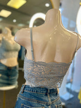Load image into Gallery viewer, Leslie Black, Grey, and Nude Floral Lace Scalloped Bralette