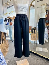 Load image into Gallery viewer, Melanie Black or Bone Stretchy Wide Leg Trousers