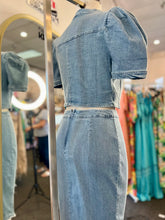 Load image into Gallery viewer, Sasha Light Blue Denim 2 Piece Skirt Set