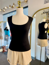 Load image into Gallery viewer, Hailey Fog, Olive, Slate Blue, Black Square Neck Wide Sholder Sleeveless Top