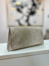 Load image into Gallery viewer, Giselle Gold, Black or Silver Sparkly Clutch