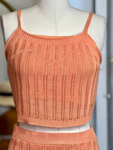 Load image into Gallery viewer, Paige Orange Lined Knitted 2 Piece Skirt Set