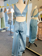 Load image into Gallery viewer, Daniah 2 Piece Light Blue Sparkly Denim Set