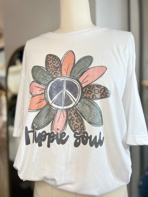 Harley White Round Neck Tee