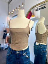 Load image into Gallery viewer, Zaria Solid Corset Stitch Top Back Zipper Closure
