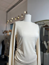 Load image into Gallery viewer, Emily Ivory Boat Neck Long Sleeve Ribbed Top