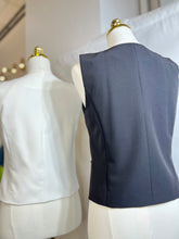 Load image into Gallery viewer, Abigail Black or White Surplus Button Down Lined Vest