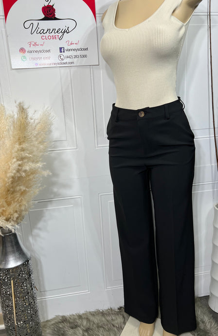 Alinna Black Formal Straight Pants