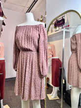 Load image into Gallery viewer, Vianney Darling Blush Sugar Honey/Rose Floral Print Off-the-Shoulder Dress