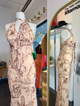 Load image into Gallery viewer, Dayla Floral High Neck Open Back Maxi Dress