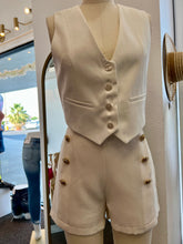 Load image into Gallery viewer, Tanya Pink, Black, and white Sleeveless V-Neck Button Down Vest