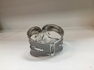 Bedazzled Expandable Silver Cuff