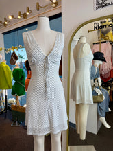 Load image into Gallery viewer, Denisse White and Black Polka Dot Short Dress