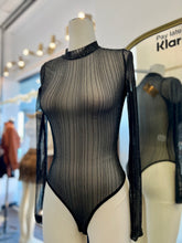 Load image into Gallery viewer, Hannia Black/Silver Bodysuit Transparent