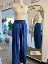 Load image into Gallery viewer, Trina Denim Flowy Palazzo Pants