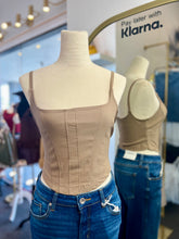 Load image into Gallery viewer, Zaria Solid Corset Stitch Top Back Zipper Closure