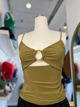 Load image into Gallery viewer, Daphne Olive Spaghetti Straps Top