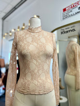 Load image into Gallery viewer, Lola Lace Mock Neck Stretchy Lace Long Sleeve Top