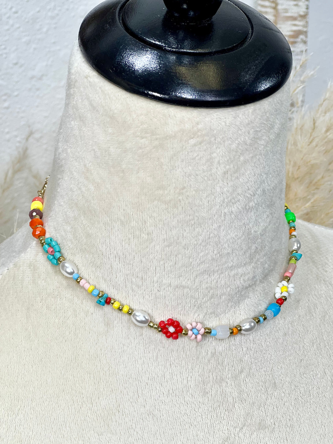 Ariday Multicolor Beaded Choker Necklace