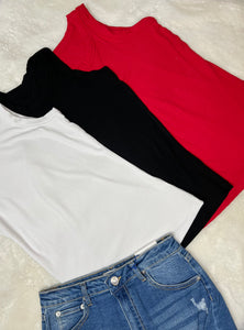 Alice Red, White, Black, Natural, Olive or Gray Basic Tank Top