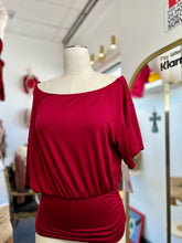 Load image into Gallery viewer, Sabrina Off Shoulder Short Sleeve Ruched Soft Stretchy Top