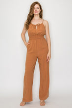 Load image into Gallery viewer, Larissa Cinnamon Spaghetti Straps  Linen Jumper