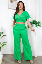 Load image into Gallery viewer, Tianna Kelly Green or Sand   Linen Blend 2-piece Pant set