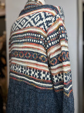 Load image into Gallery viewer, Kelly Plus Size Blue Multicolor Knit Cardigan