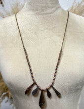 Load image into Gallery viewer, Emma Bronze and Silver Feather Design Necklace