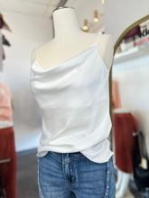 Load image into Gallery viewer, Notorious Allure Cream or Black Satin Cowl Neck Camii Spaghetti Strap Top