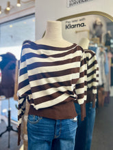 Load image into Gallery viewer, Larissa Off Shoulder Long Sleeve Striped Sweater Knit Top